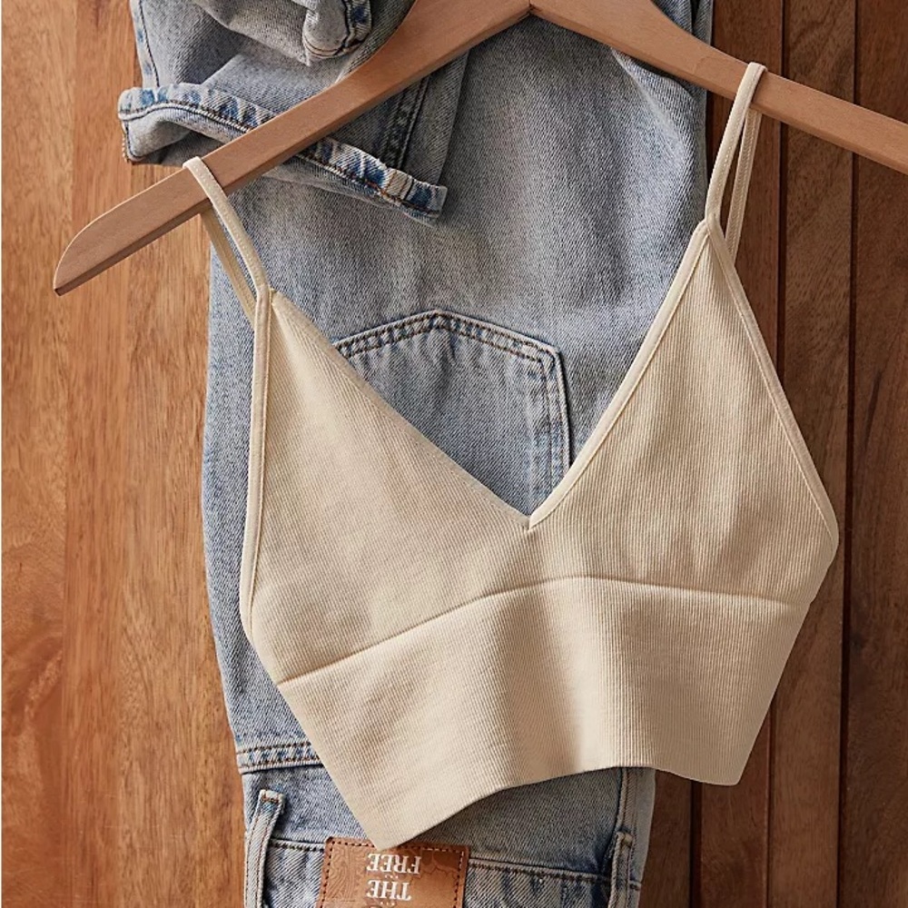 FREE PEOPLE Ali Low Back Seamless Bra M/L - Picture 2 of 9